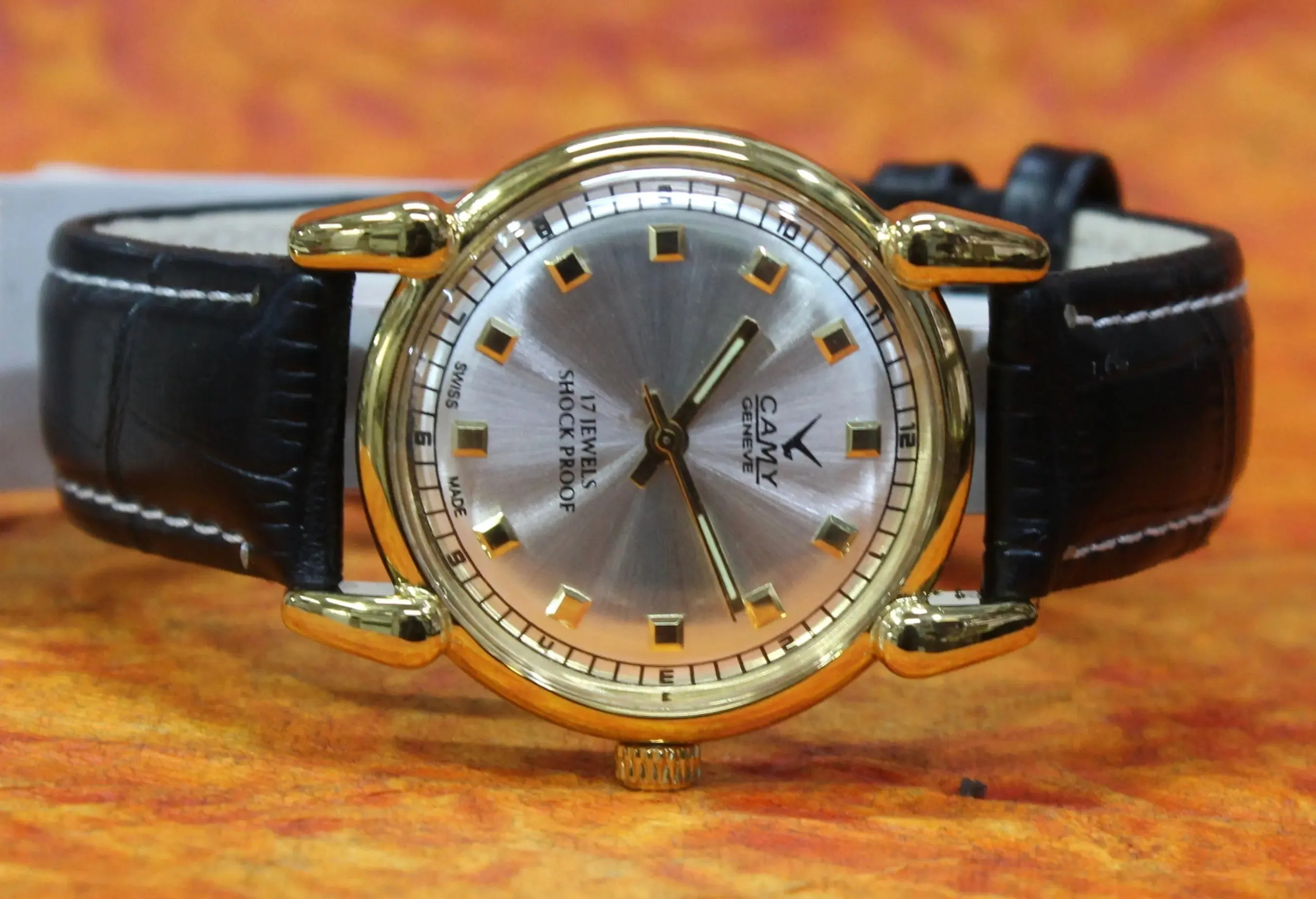 Swiss Made Wristwatch Camy Geneva 17 Jewels FHF ST96 Vintage Mechanical Hand Winding Mechanism