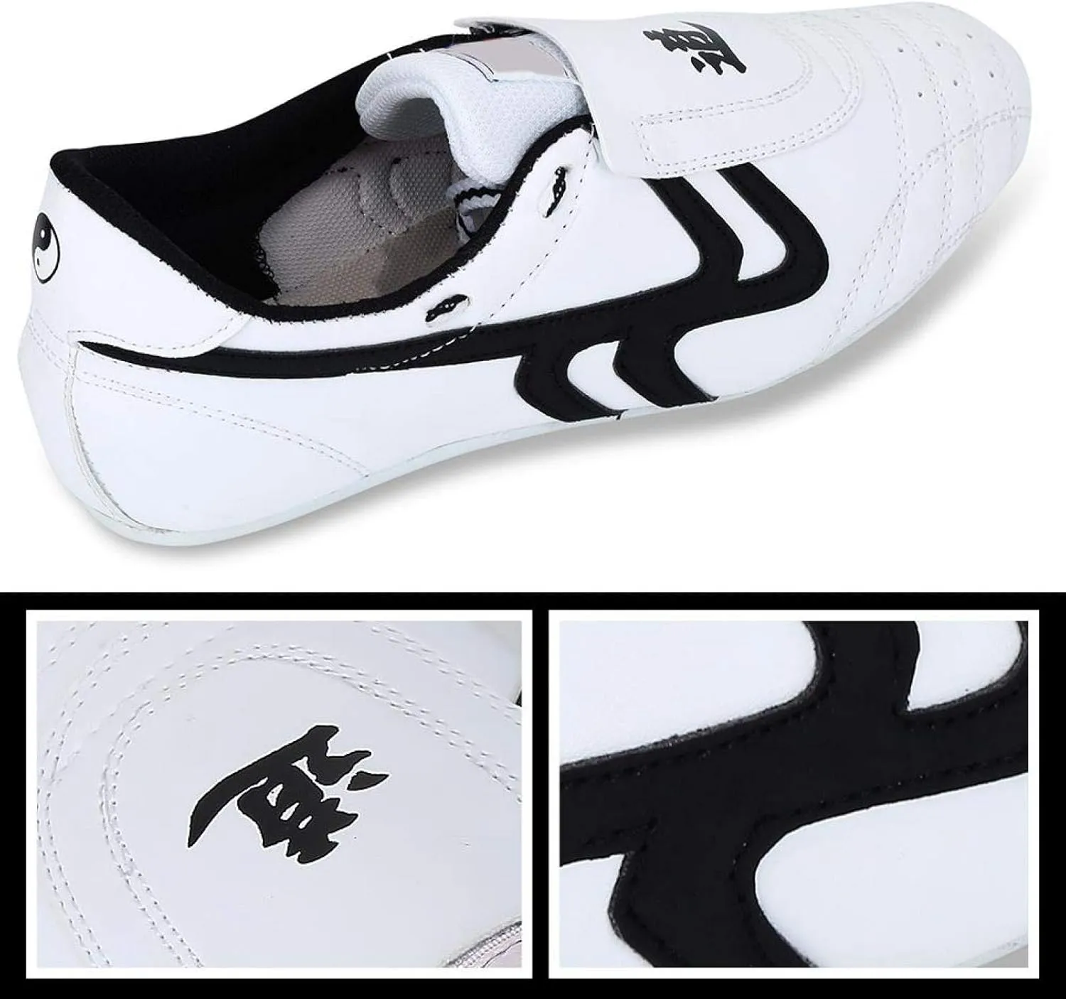 Taekwondo Shoes Martial Arts Sneaker Boxing Karate Kung Fu Tai Chi Shoes Black Stripes Sneakers Lightweight Shoes