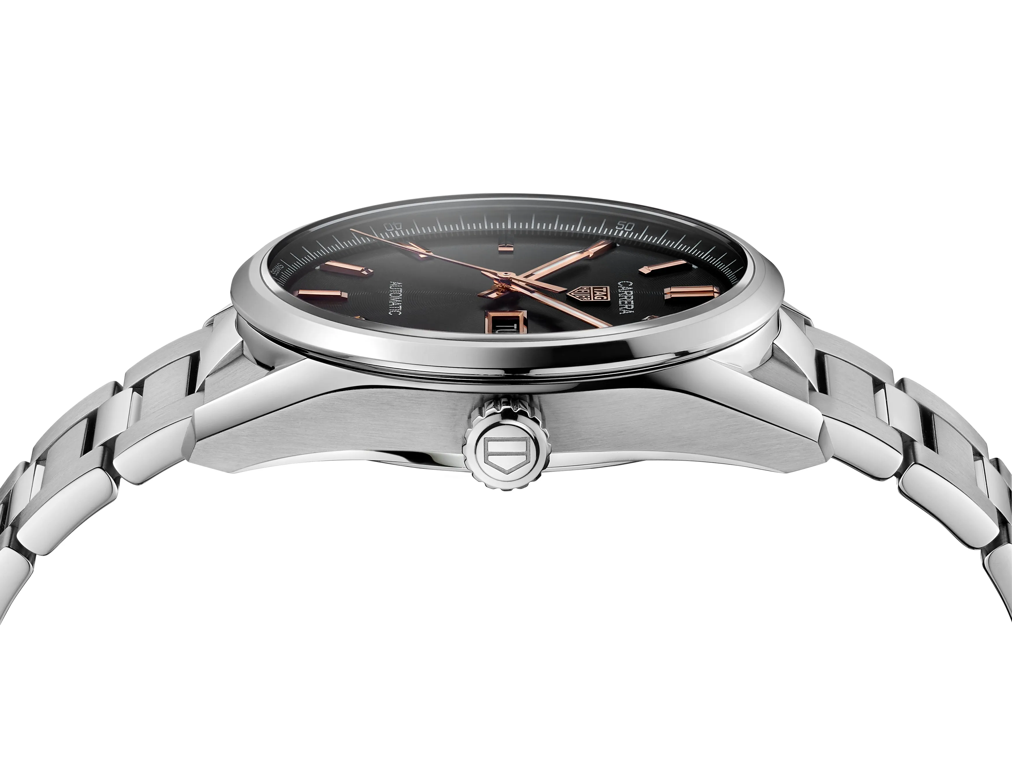 TAG Heuer Carrera Calibre 5 Automatic Men's Black Dial & Steel Watch, 41mm