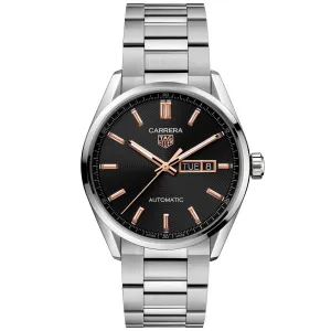 TAG Heuer Carrera Calibre 5 Automatic Men's Black Dial & Steel Watch, 41mm