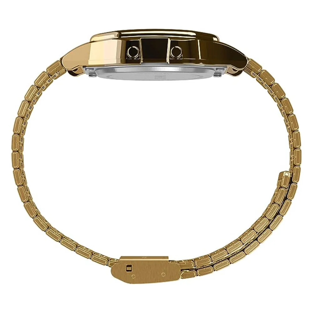 Timex Unisex Gray Dial Gold Stainless Steel Band Quartz Watch - TW2U70800