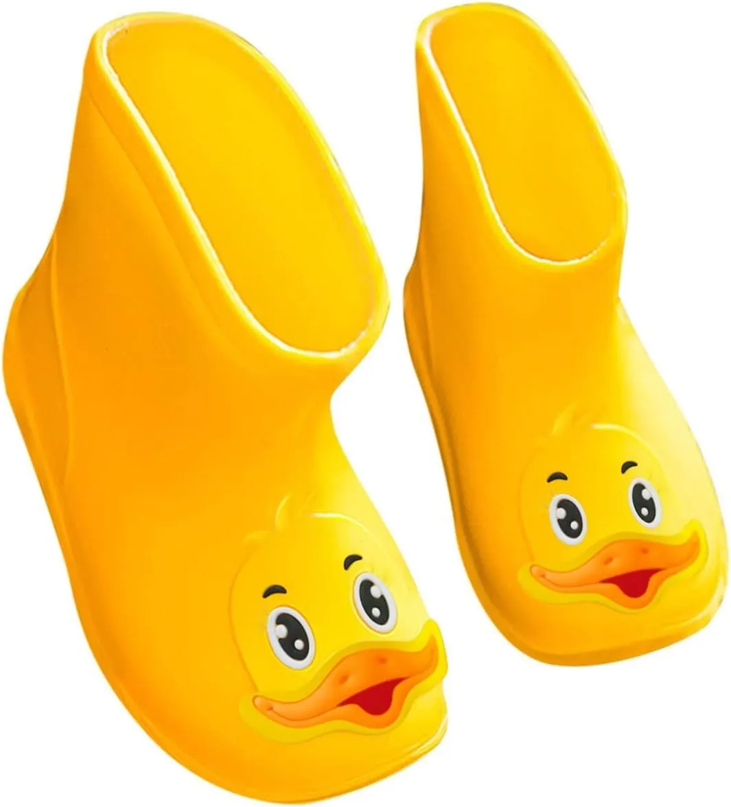 Toddler Baby Rain Boots Boys Girls Cute Cartoon Waterproof Lightweight Anti-Slip Rubber Ankle Rainboots Water Shoes