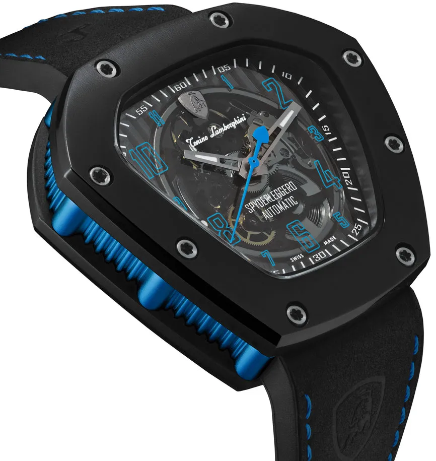 Tonino LambORSghini Watch Spyderleggero Skeleton Black Blue