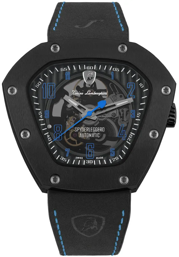 Tonino LambORSghini Watch Spyderleggero Skeleton Black Blue