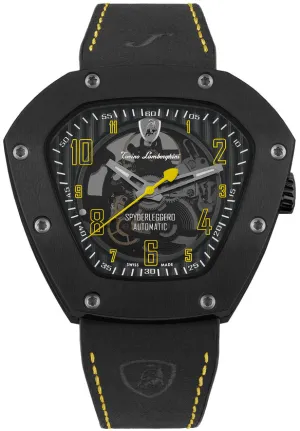 Tonino LambORSghini Watch Spyderleggero Skeleton Black Yellow