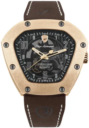 Tonino LambORSghini Watch Spyderleggero Skeleton Rose Gold