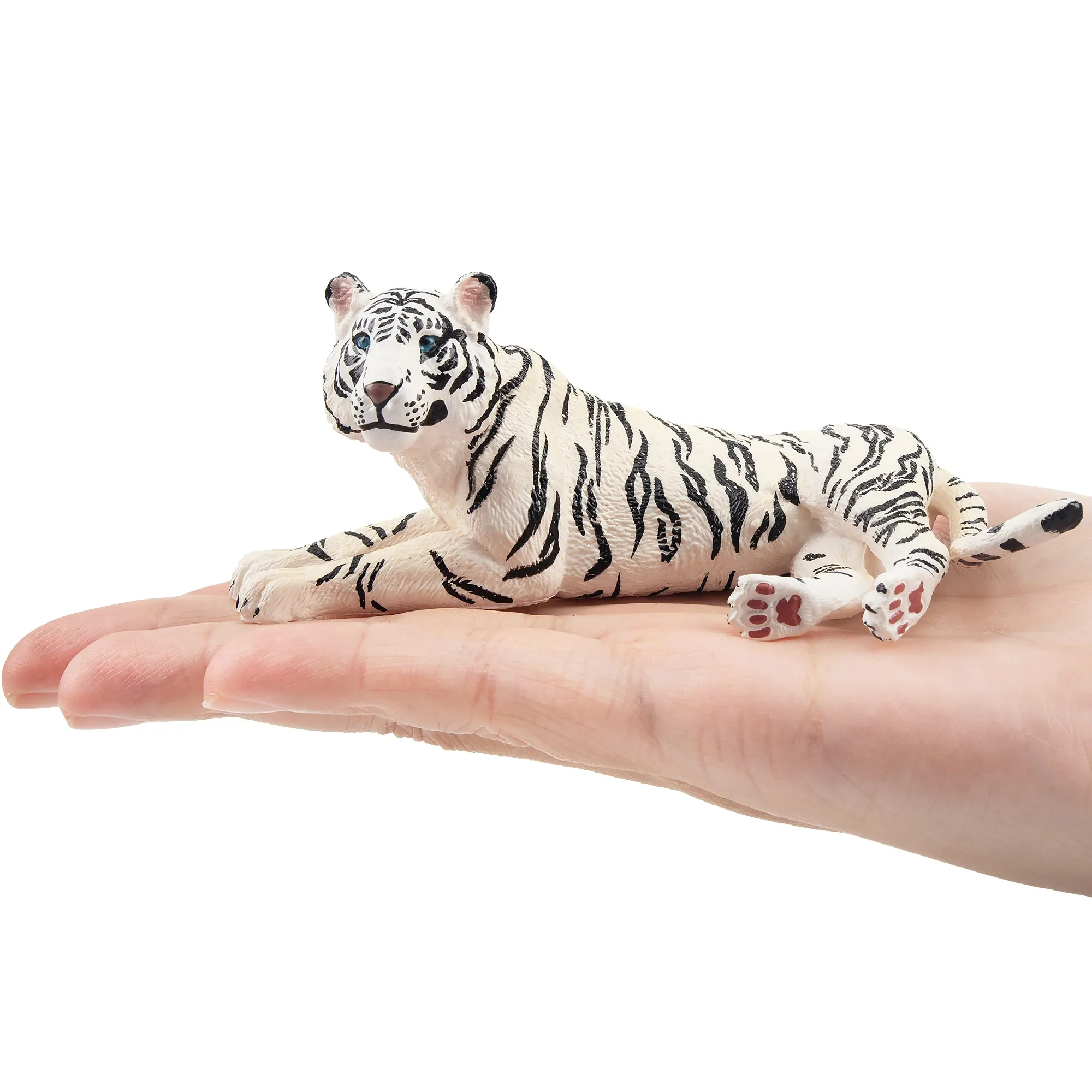 Toymany Lying White Tigress Figurine Toy