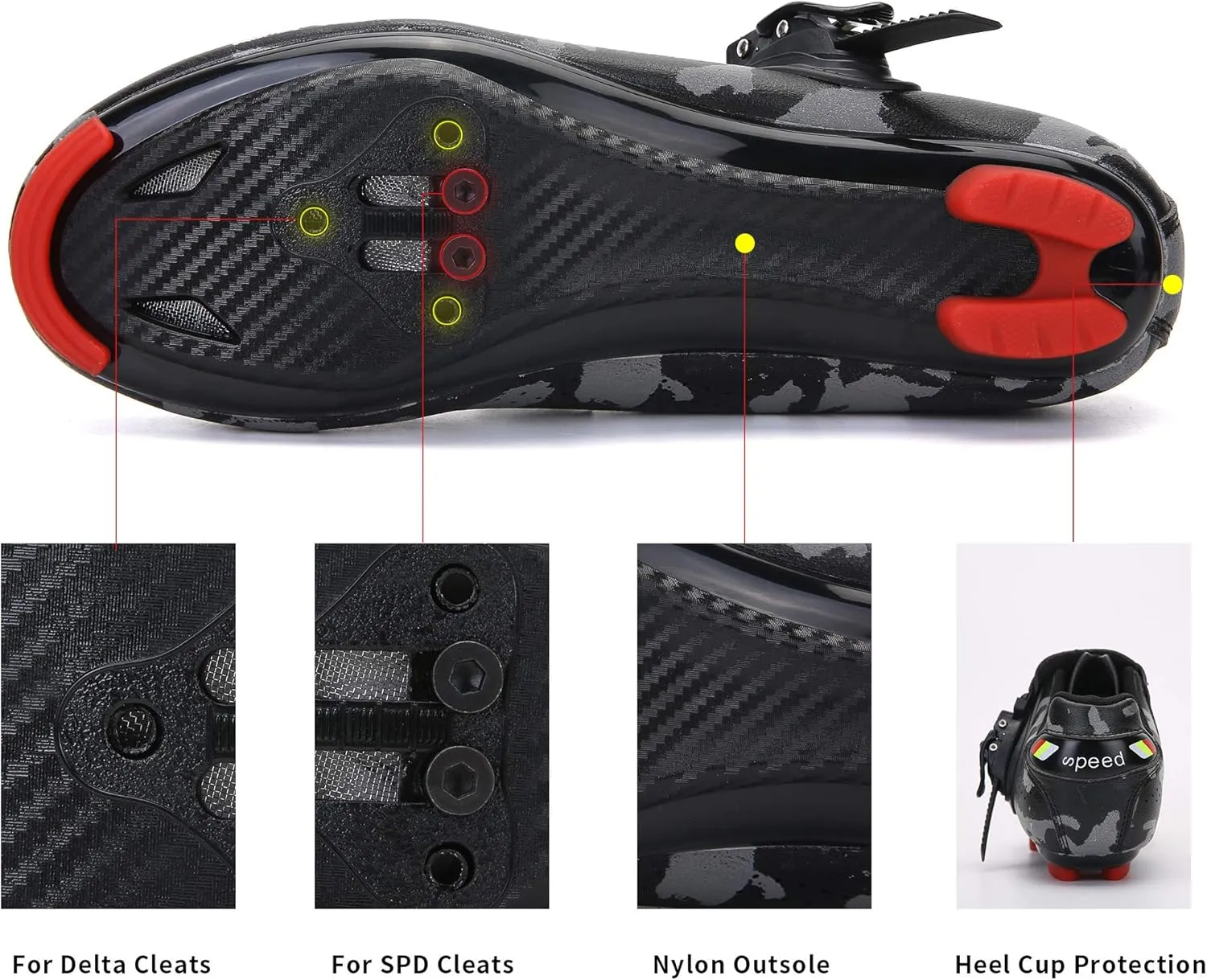 Unisex Cycling Shoes Compatible with pelaton Indoor Road Bike Riding Shoes for Men and Women Delta Cleats Clip Outdoor Pedal