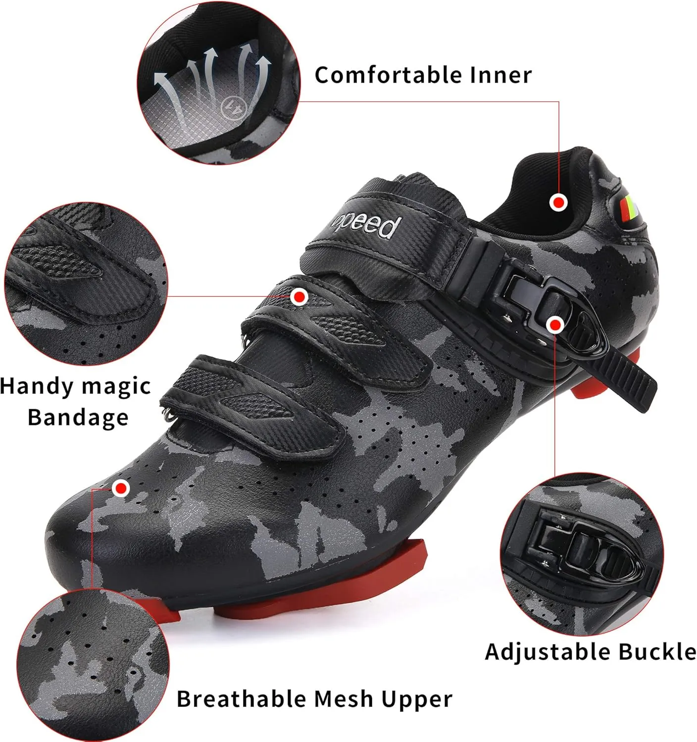 Unisex Cycling Shoes Compatible with pelaton Indoor Road Bike Riding Shoes for Men and Women Delta Cleats Clip Outdoor Pedal