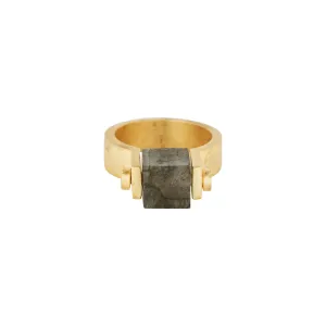 Vama | Verona Ring | Metal-Sterling Silver | Stone-Labradorite | Finish-Matt