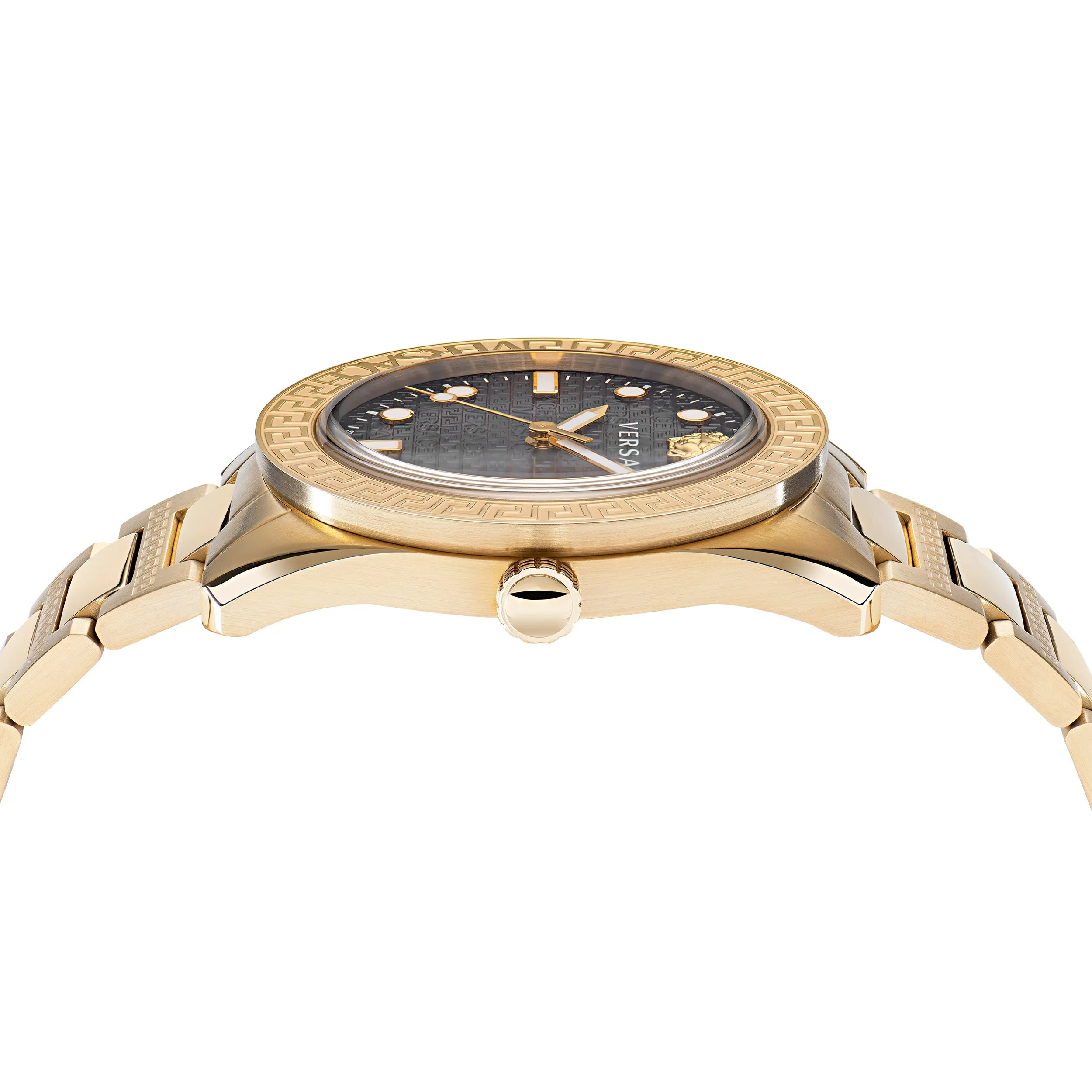 Versace Greca Dome Black Dial Men Watch - Ve2T00522