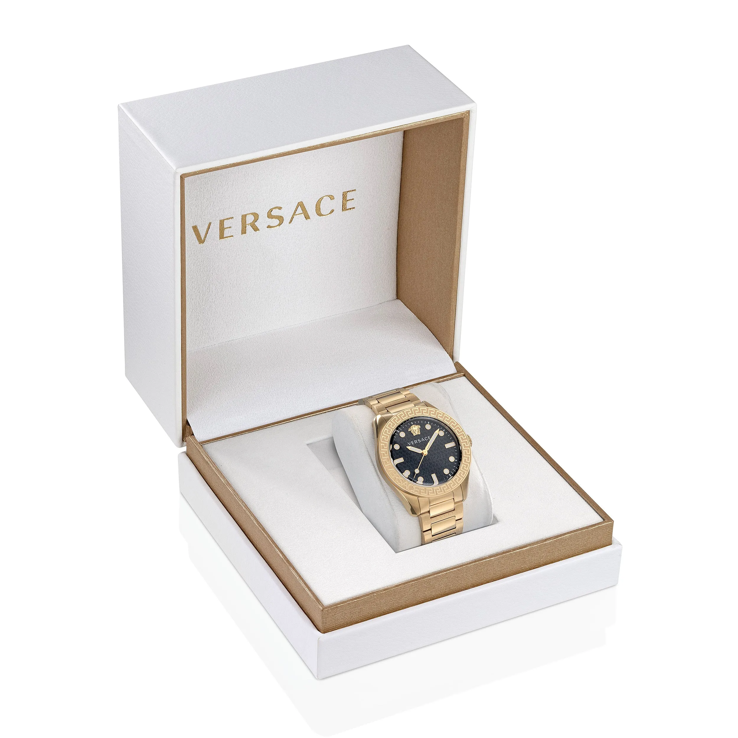 Versace Greca Dome Black Dial Men Watch - Ve2T00522