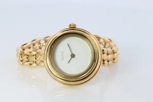 Vintage GUCCI Quartz 11/12.2  Watch Timepiece. Gucci Ladies Gold watch BOX