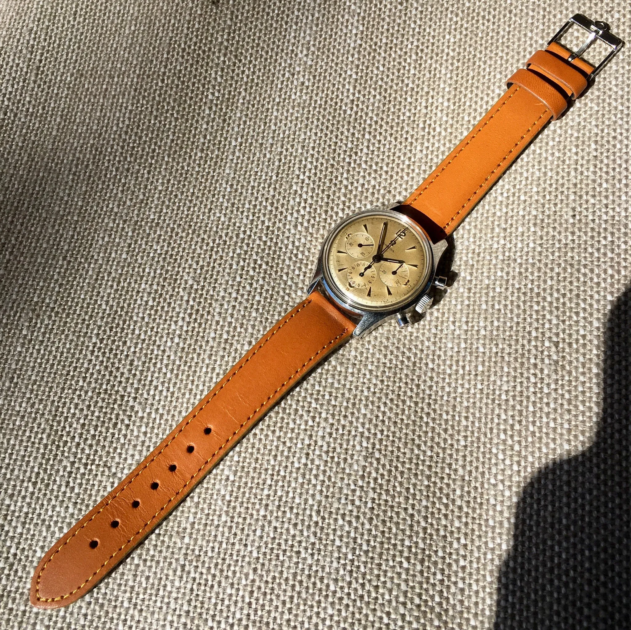 Vintage Omega 2451-6 Steel Chronograph Cal. 321 Manual 1950's Wristwatch 35mm
