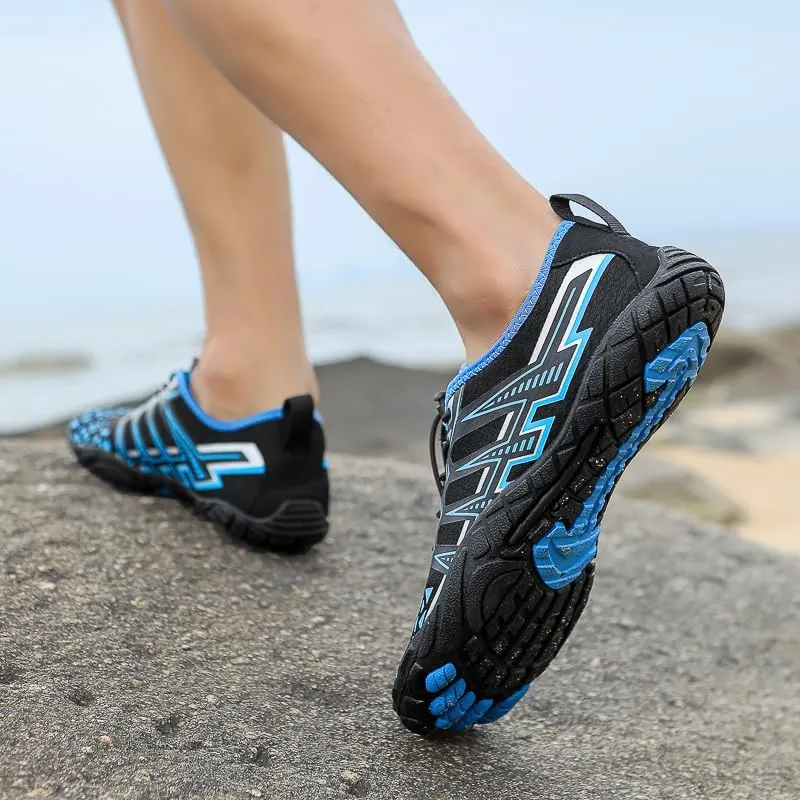 Waterproof Athletic Trail Running Shoes, Multi-Color Design, Quick-Dry Water Resistant Outdoor Sneakers