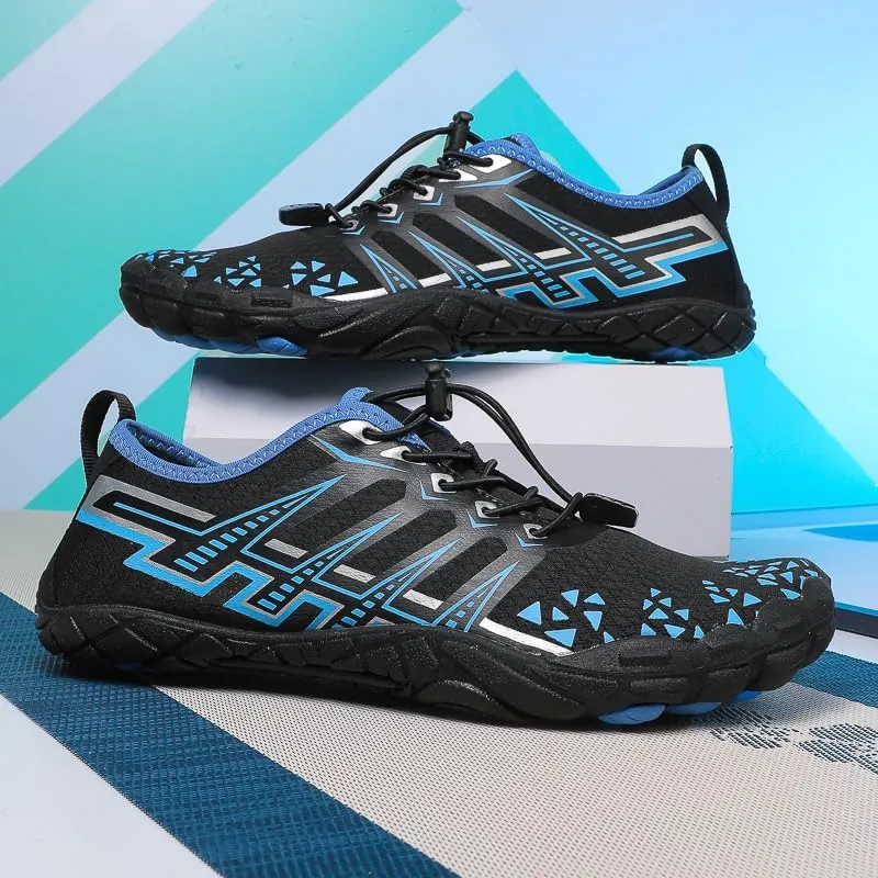 Waterproof Athletic Trail Running Shoes, Multi-Color Design, Quick-Dry Water Resistant Outdoor Sneakers