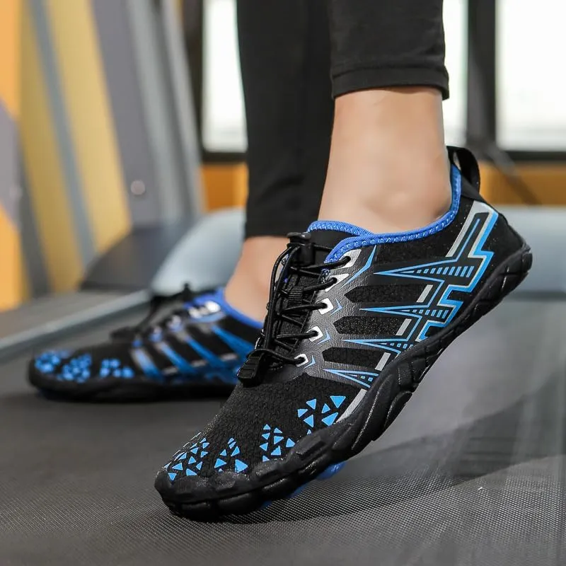 Waterproof Athletic Trail Running Shoes, Multi-Color Design, Quick-Dry Water Resistant Outdoor Sneakers