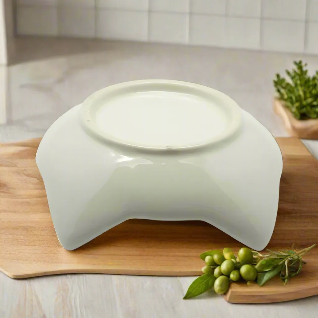 White & Gold Cat Face Trinket Dish