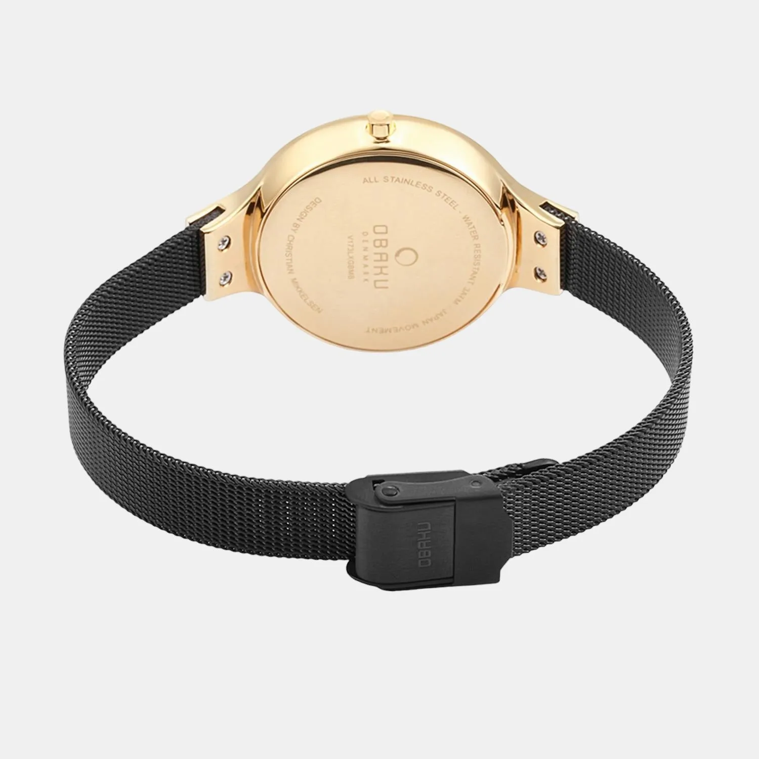 Women's Black Analog Stainless Steel Watch V173LXGBMB