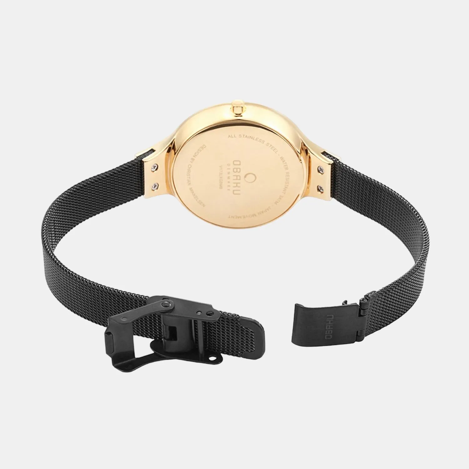Women's Black Analog Stainless Steel Watch V173LXGBMB