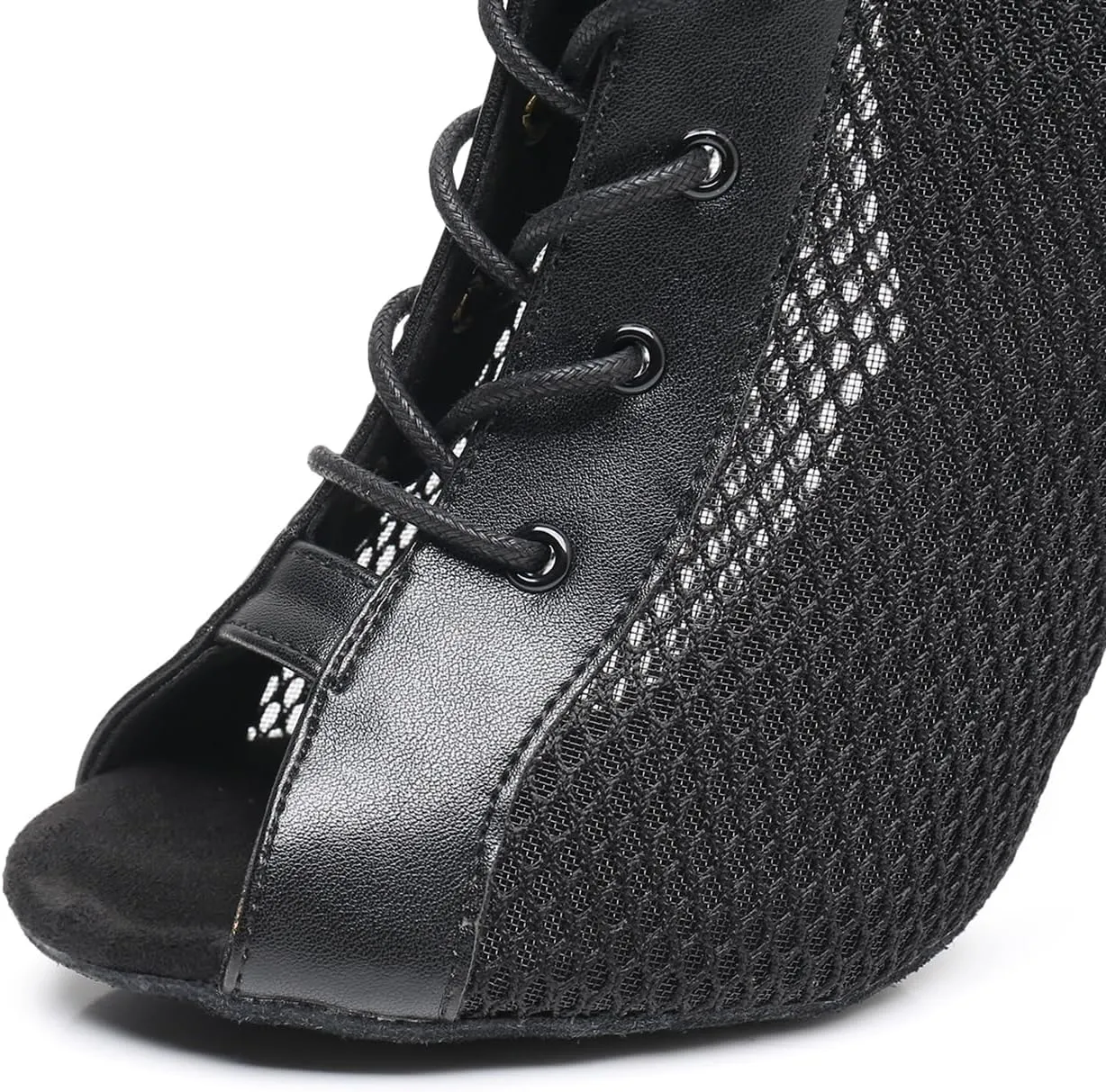 Women's Fashion Peep Toe Ballroom Dance Boots Latin Modern Performance Dance Shoes