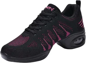 Women's Jazz Shoes Split Sole Dance Sneakers Lace Up Zumba Modern Shoes Women's Jazz Shoes Split Sole Dance Sneakers Lace Up Zumba Modern Shoes
