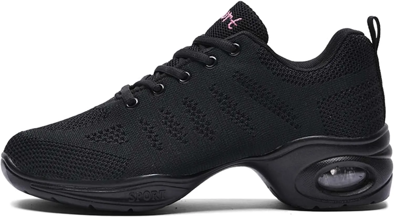 Women's Jazz Shoes Split Sole Dance Sneakers Lace Up Zumba Modern Shoes