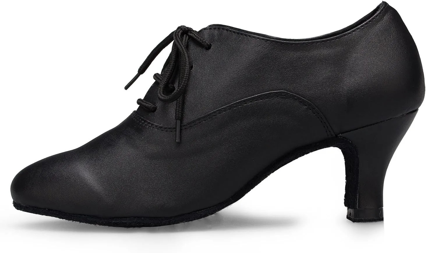 Women's Leather Closed Toe Modern Lace-up Latin Practice Professional Dance Shoes L229