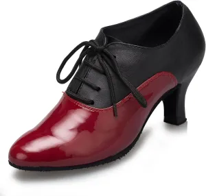 Women's Leather Closed Toe Modern Lace-up Latin Practice Professional Dance Shoes L229 Women's Leather Closed Toe Modern Lace-up Latin Practice Professional Dance Shoes L229