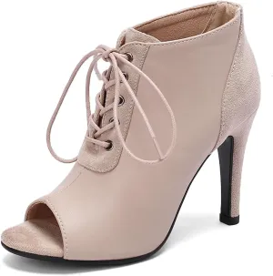 Women's Stiletto Ankle Boots Pointed Toe Lace Up High Heel Short Booties Evening Wedding Party Jeans Dress Heeded Dance Shoes Women's Stiletto Ankle Boots Pointed Toe Lace Up High Heel Short Booties Evening Wedding Party Jeans Dress Heeded Dance Shoes