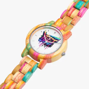 Yeet Camouflage Wooden Watch - Green&Pink