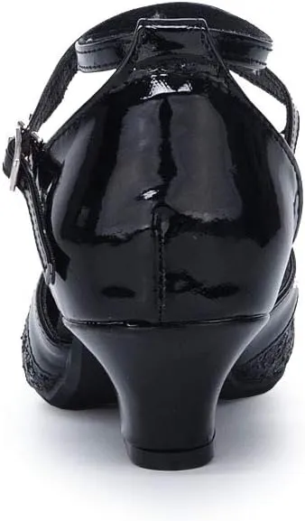 YKXLM Character Shoes for Women Closed Toe Practice Modern Dance Heels,DY111