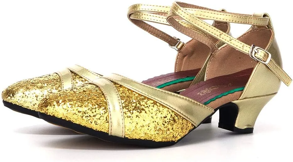 YKXLM Character Shoes for Women Closed Toe Practice Modern Dance Heels,DY111