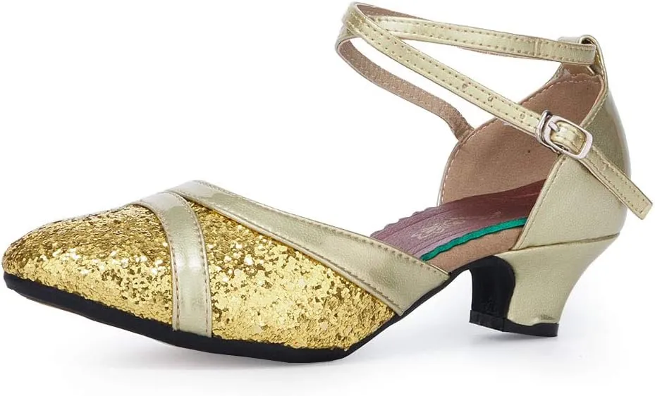 YKXLM Character Shoes for Women Closed Toe Practice Modern Dance Heels,DY111