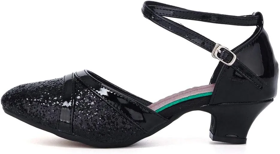 YKXLM Character Shoes for Women Closed Toe Practice Modern Dance Heels,DY111