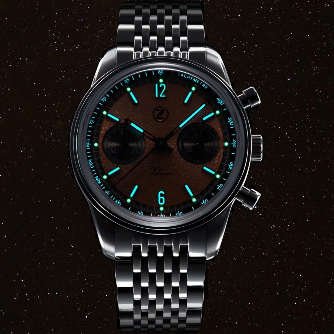 Zelos Vitesse Salmon LE Chronograph - Swiss&nbsp;Mvmt - 68hr&nbsp;Reserve